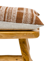 LUMBAR RUST BROWN WOOL PILLOW COVER - Krinto.com