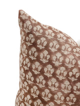 JASMIN IN RUST TERRA COTTA FLORAL PILLOW COVER - Krinto.com