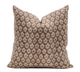 JASMIN IN RUST TERRA COTTA FLORAL PILLOW COVER - Krinto.com