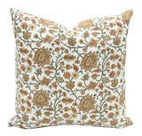 HARPER IN TERRACOTTA AND LIGHT GREEN PILLOW COVER - Krinto.com