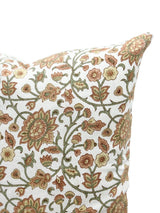 HARPER IN TERRACOTTA AND LIGHT GREEN PILLOW COVER - Krinto.com