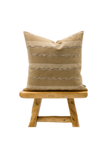 Tan Beige striped pillow cover - Krinto.com