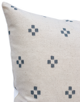 White and Blue grey Dot Hmong Pillow Cover - Krinto.com