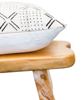 Black Crosses on Cream-White Mudcloth Pillow Cover - Krinto.com