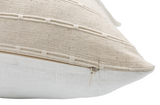 Off white Cream Striped Woven Pillow Cover - Krinto.com