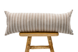 Light Brown and White Stripes Long Pillow Cover - Krinto.com