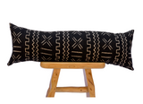 White Design on Black Mudcloth Pillow Cover - Krinto.com
