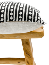 Geometric Print on Natural Linen Pillow Cover - Krinto.com