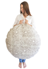 Designer beige floor pillow - Krinto.com