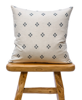 White and Blue grey Dot Hmong Pillow Cover - Krinto.com