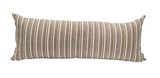 Light Brown and White Stripes Long Pillow Cover - Krinto.com