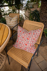 KALAMKARI BURGUNDY, RED AND GREY PILLOW COVER - Krinto.com