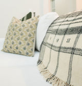 RITA IN BLUE AND PISTACHIO PILLOW COVER - Krinto.com