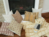 IRA IN TAN BEIGE PILLOW COVER - Krinto.com