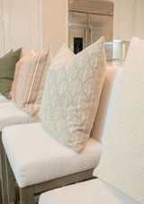 ANVI WHITE ON NATURAL LINEN PILLOW COVER - Krinto.com
