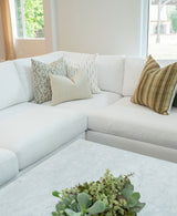 TAN BEIGE WITH CREAM AND BROWN STRIPES VINTAGE INDIAN WOOL PILLOW COVER - Krinto.com