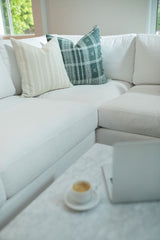 GREY GREEN AND WHITE VINTAGE INDIAN WOOL PILLOW COVER - Krinto.com