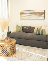 White with Beige Textured Stripes Pillow Cover - Krinto.com