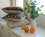 KALAMKARI NOIR AND CORAL PILLOW COVER - Krinto.com