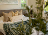 CREAM AND TAN VINTAGE INDIAN WOOL PILLOW COVER - Krinto.com