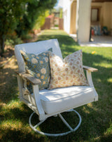 Poinsettia in Mustard and Green Pillow Cover - Krinto.com