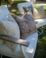 TACOMA BEIGE ON NATURAL LINEN PILLOW COVER - Krinto.com