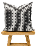 Geometric Print on Natural Linen Pillow Cover - Krinto.com