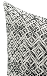 Off white and Black Woven Pillow Cover - Krinto.com