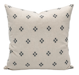 White and Blue grey Dot Hmong Pillow Cover - Krinto.com