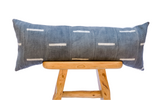 Extra Long Blue Grey With White Lines Pillow Cover - Krinto.com
