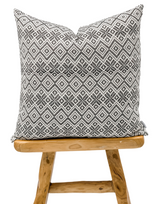 Off white and Black Woven Pillow Cover - Krinto.com