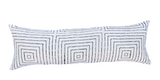 Extra Long White and Black Mudcloth Pillow Cover - Krinto.com