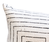 Extra Long White and Black Mudcloth Pillow Cover - Krinto.com