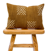 Mustard with White Pattern Pillow Cover - Krinto.com