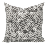 Off white and Black Woven Pillow Cover - Krinto.com