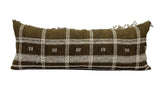 DARK BROWN WOOL EXTRA LONG PILLOW COVER - Krinto.com