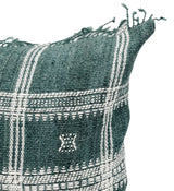 MUTED TEAL-GREY WOOL EXTRA LONG PILLOW COVER - Krinto.com