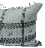 GREEN GREY WOOL EXTRA LONG PILLOW COVER - Krinto.com
