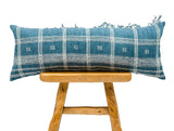 LIGHT BLUE WOOL EXTRA LONG PILLOW COVER - Krinto.com
