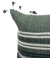 DARK OLIVE GREEN WOOL EXTRA LONG PILLOW COVER - Krinto.com