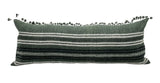 DARK OLIVE GREEN WOOL EXTRA LONG PILLOW COVER - Krinto.com
