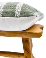 LIGHT SAGE GREEN VINTAGE INDIAN WOOL PILLOW COVER - Krinto.com