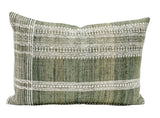 LUMBAR LIGHT GREEN INDIAN WOOL PILLOW COVER - Krinto.com