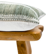 LUMBAR LIGHT GREEN INDIAN WOOL PILLOW COVER - Krinto.com