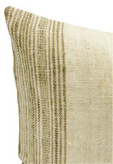 LUMBAR CREAM AND TAN INDIAN WOOL PILLOW COVER - Krinto.com
