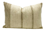 LUMBAR CREAM AND TAN INDIAN WOOL PILLOW COVER - Krinto.com