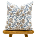 POINSETTIA IN LIGHT BLUE PILLOW COVER - Krinto.com