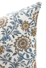 POINSETTIA IN LIGHT BLUE PILLOW COVER - Krinto.com