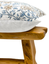 POINSETTIA IN LIGHT BLUE PILLOW COVER - Krinto.com