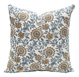 POINSETTIA IN LIGHT BLUE PILLOW COVER - Krinto.com